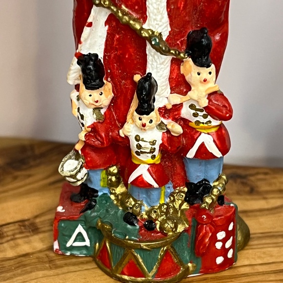 4 Skinny Tall Pencil Resin Santa Claus Icicle Ornaments Christmas Handpainted - Picture 5 of 10